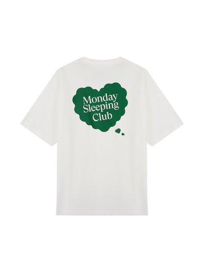 Monday Sleeping Club Dream Heart Print Short Sleeve T-Shirt