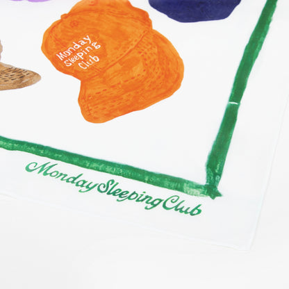 Monday Sleeping Club Holiday Collection Colorful Hand-painted Baseball Cap Square Towel