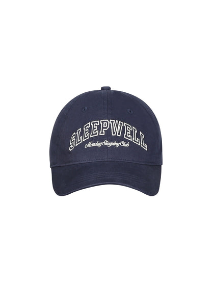 Monday Sleeping Club Academy Series Good Sleep Curved Slogan Embroidered Baseball Cap