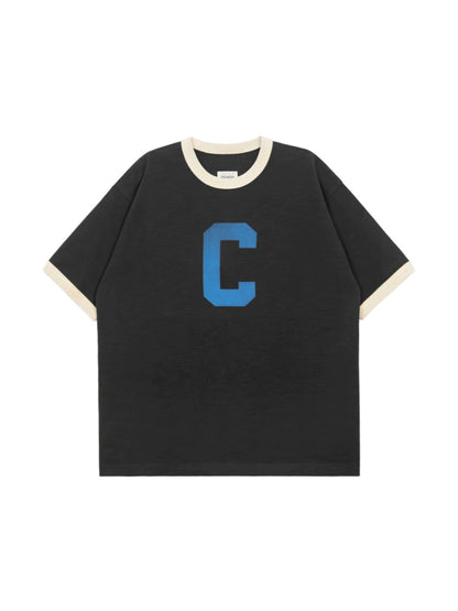 Monday Sleeping Club Academy Series Contrast Thread Initial Print Tee