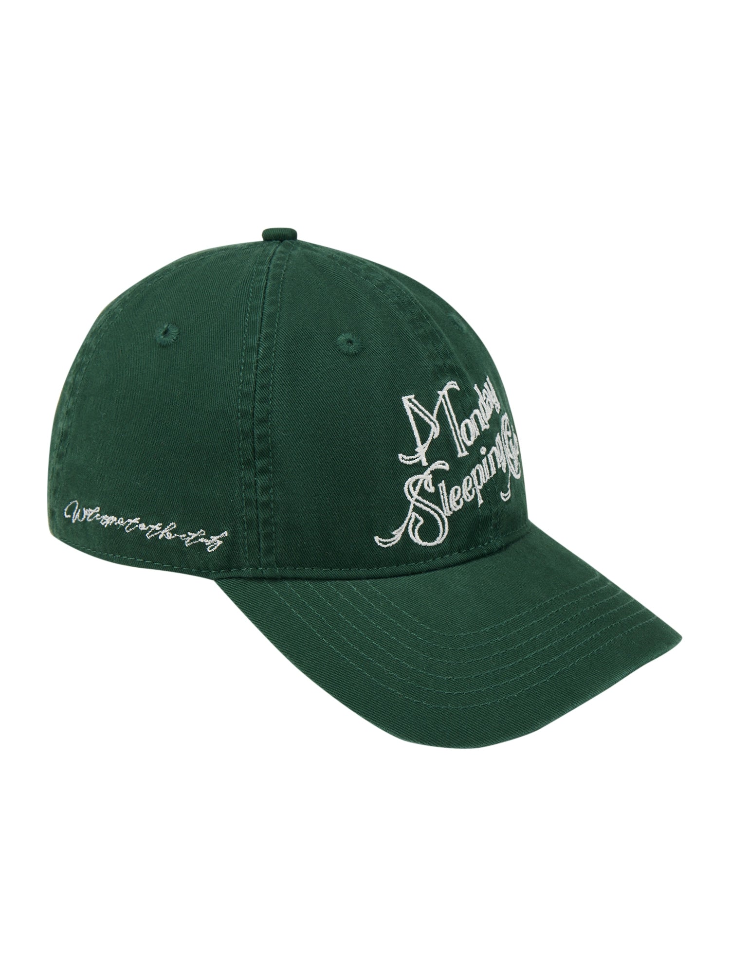 Monday Sleeping Club Parade Imprint Embroidered Baseball Cap