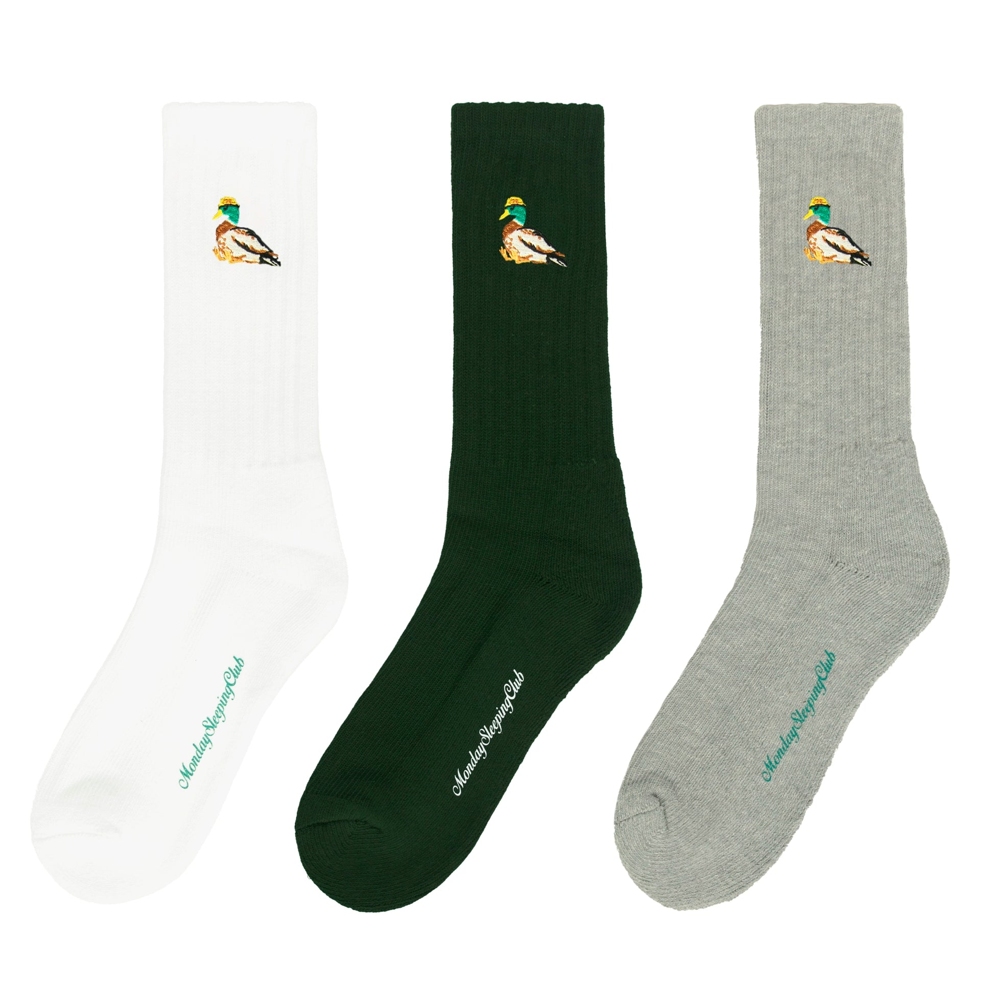 Monday Sleeping Club  Embroidered Cotton Socks