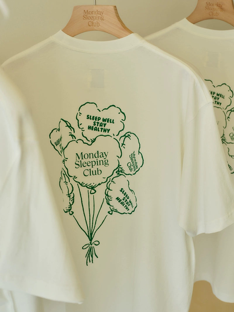 Monday Sleeping Club Balloon Print Pocket Short Sleeve T-Shirt