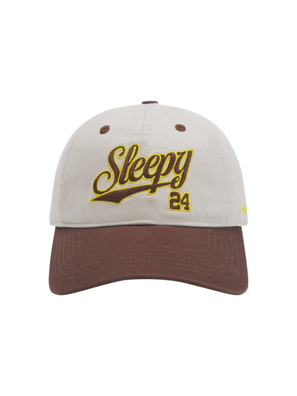 Monday Sleeping Club Sleepy Streamer Font Embroidery Color Matching Baseball Cap