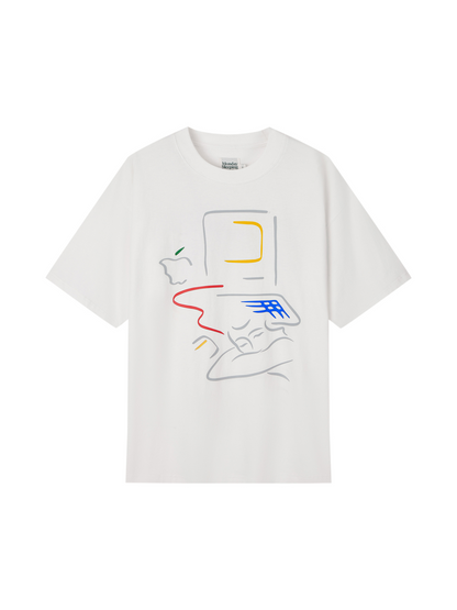 Monday Sleeping Club Office Series Illustration Graphic Print Short Sleeve T-Shirt