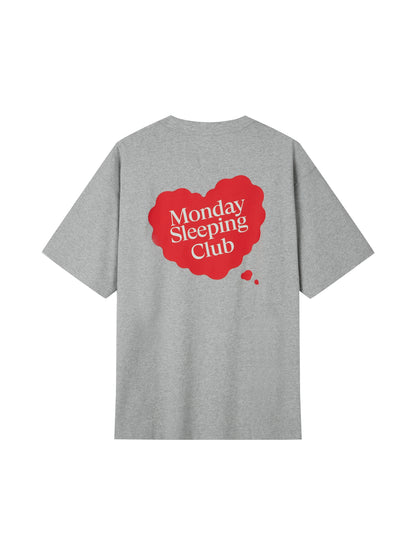 Monday Sleeping Club Dream Heart Print Short Sleeve T-Shirt