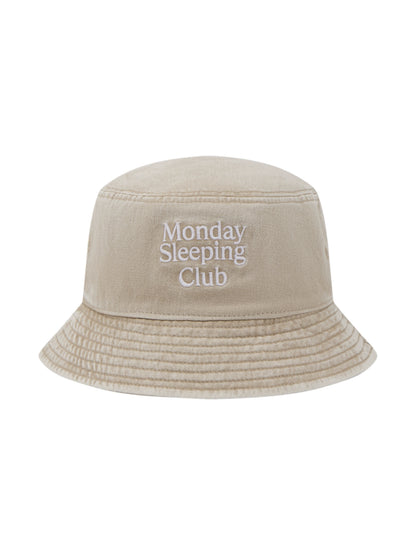 Monday Sleeping Club Standard Font Embroidered Batik Bucket Hat