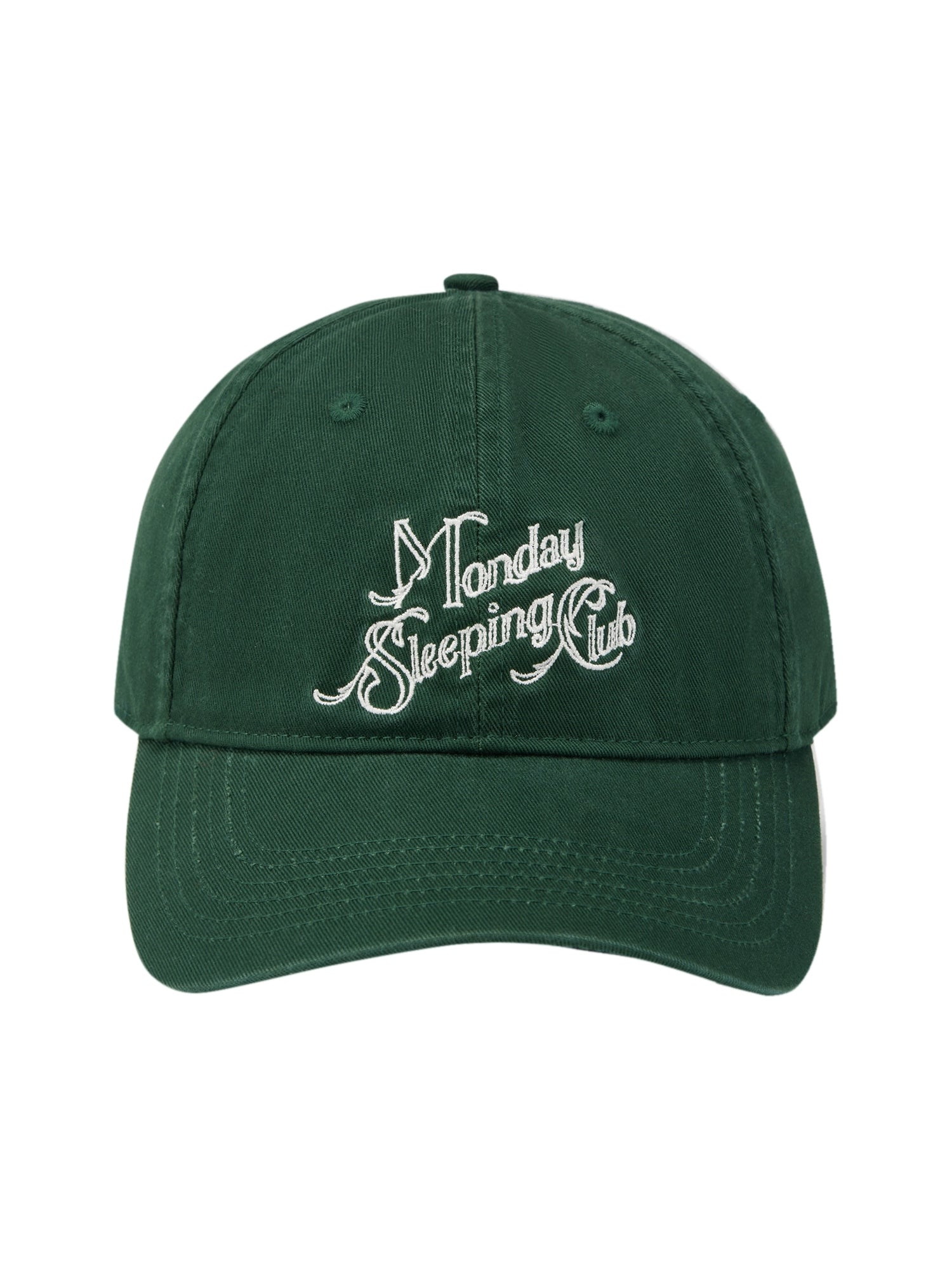 Monday Sleeping Club Parade Imprint Embroidered Baseball Cap