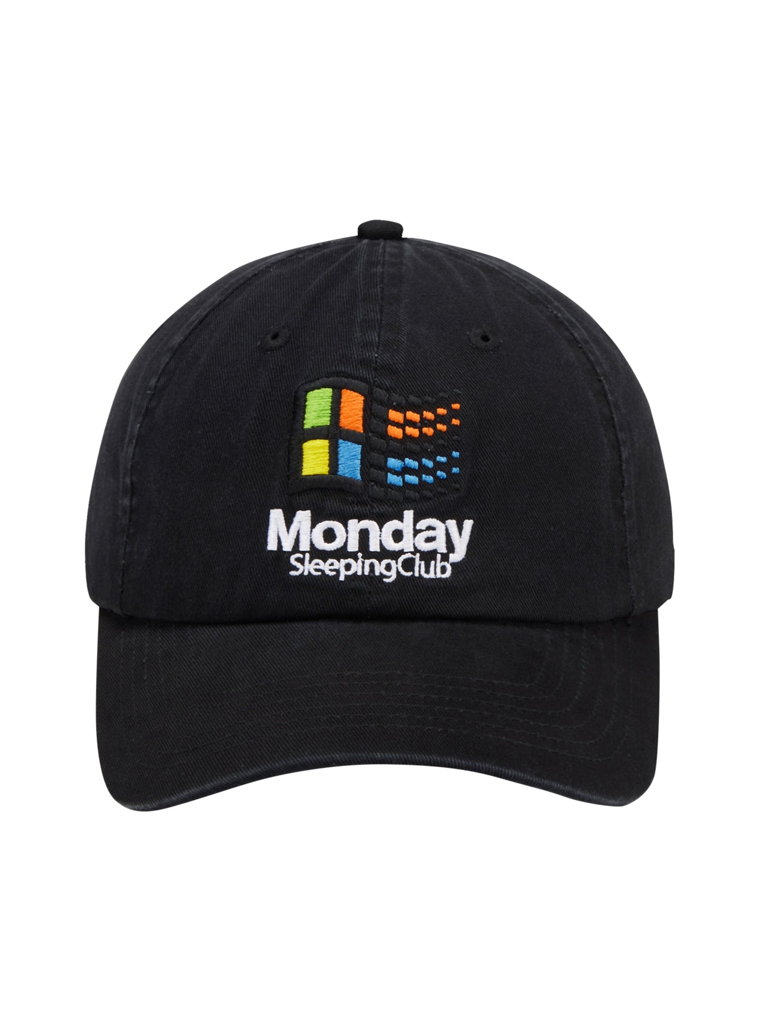 Monday Sleeping Club Office Series Digital Record Label Fun Embroidered Baseball Cap