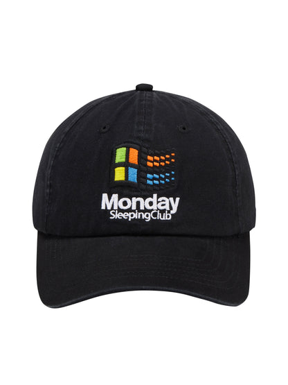 Monday Sleeping Club Office Series Digital Record Label Fun Embroidered Baseball Cap