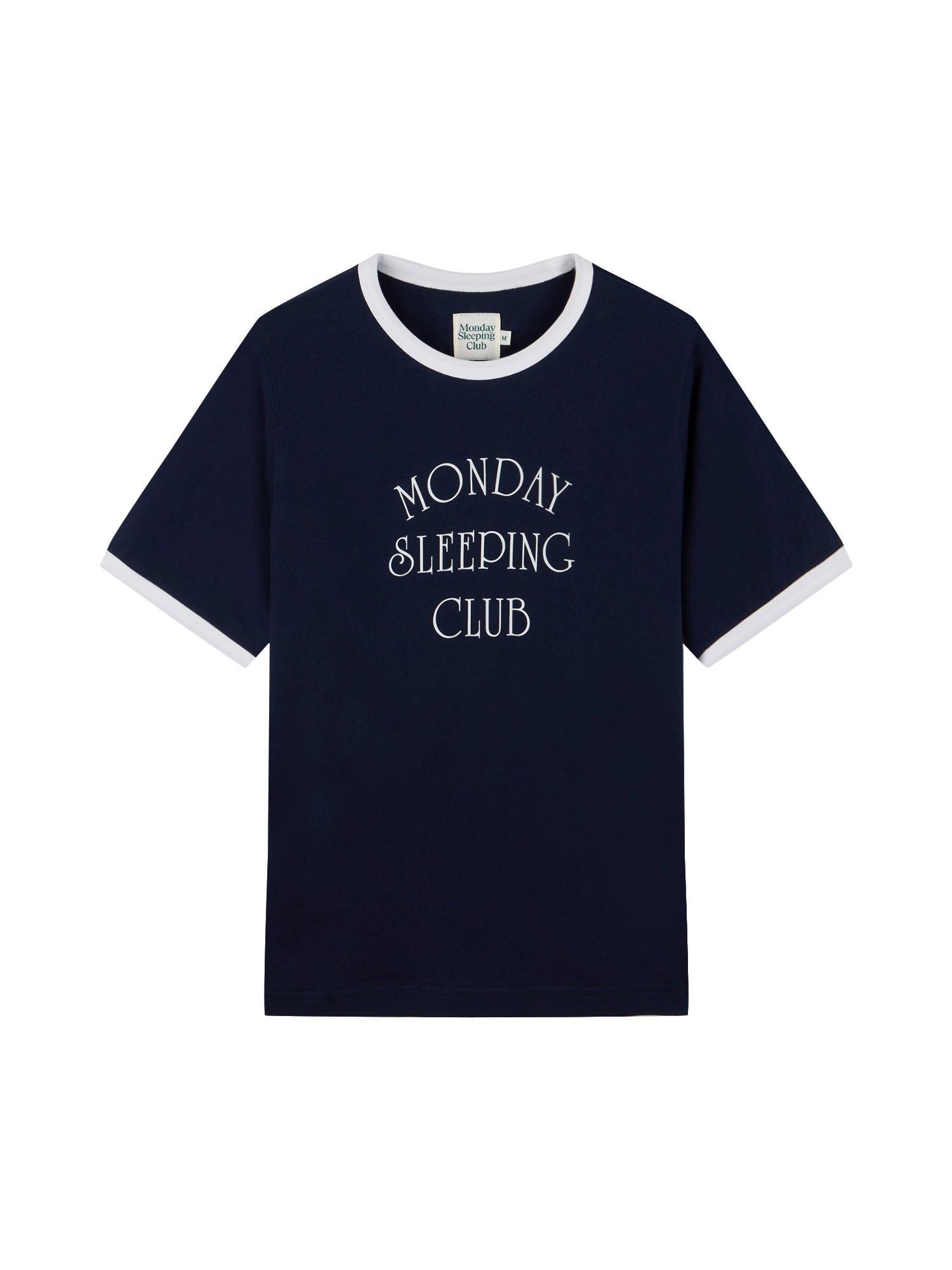 Monday Sleeping Club Vintage Contrast Threaded Figure Slim Print T-Shirt